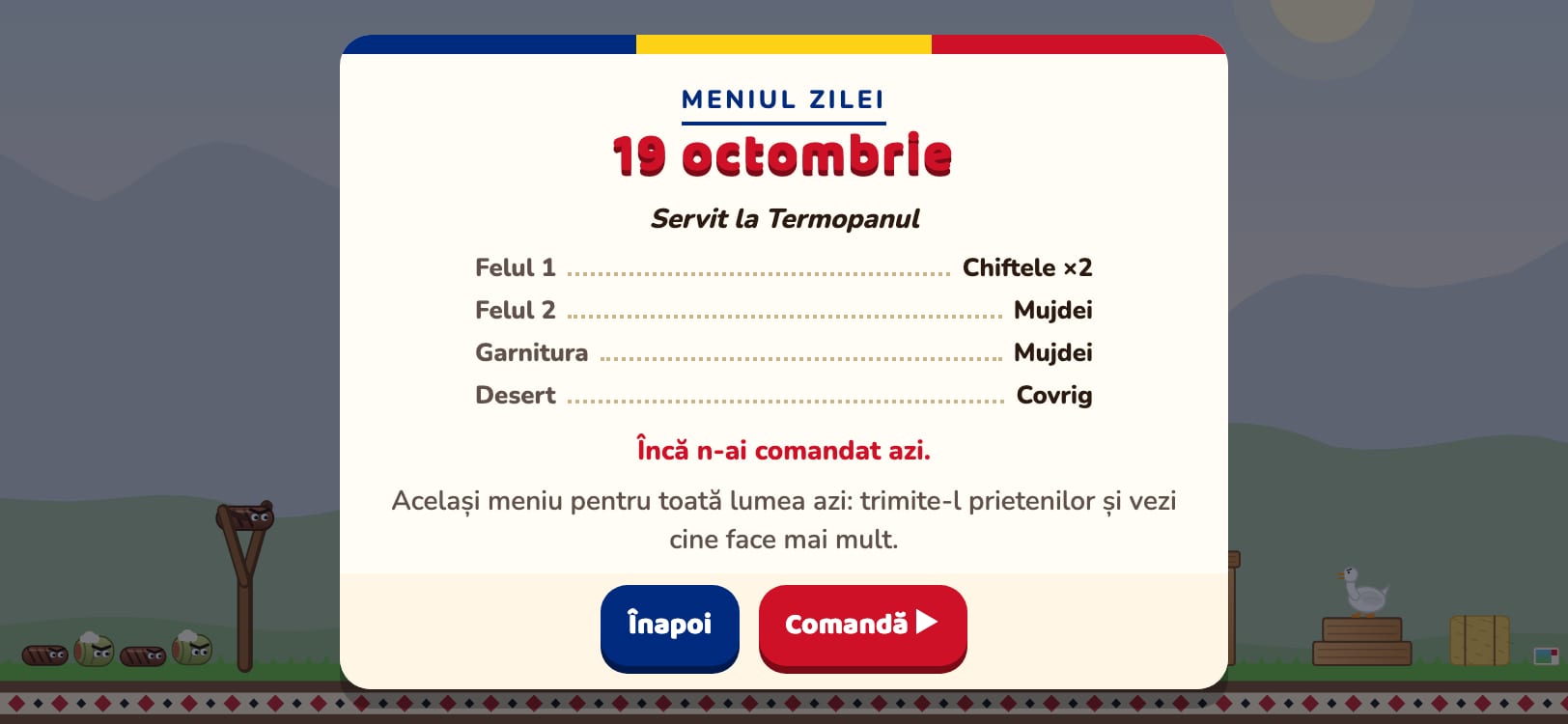 Meniul zilei: același nivel pentru toată lumea